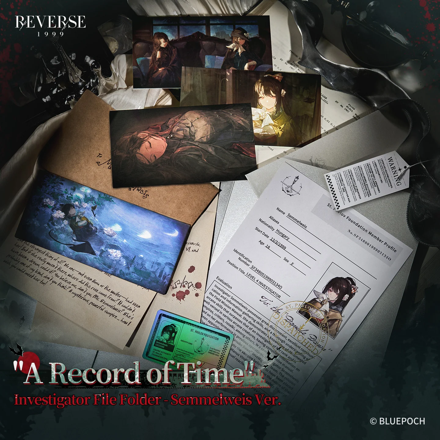 Reverse: 1999 "A Record of Time" Investigator File Folder - Semmelweis Ver.