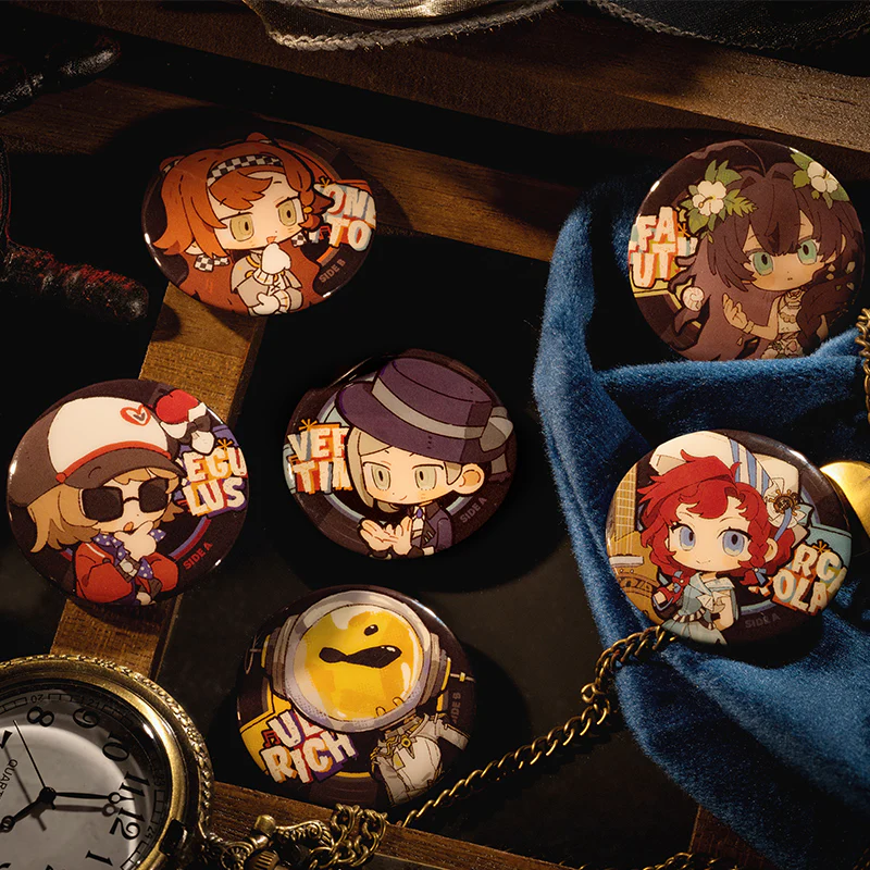 Reverse: 1999 "Ta-da!" Ulrich Folding Standee & Badges Set - Image 3