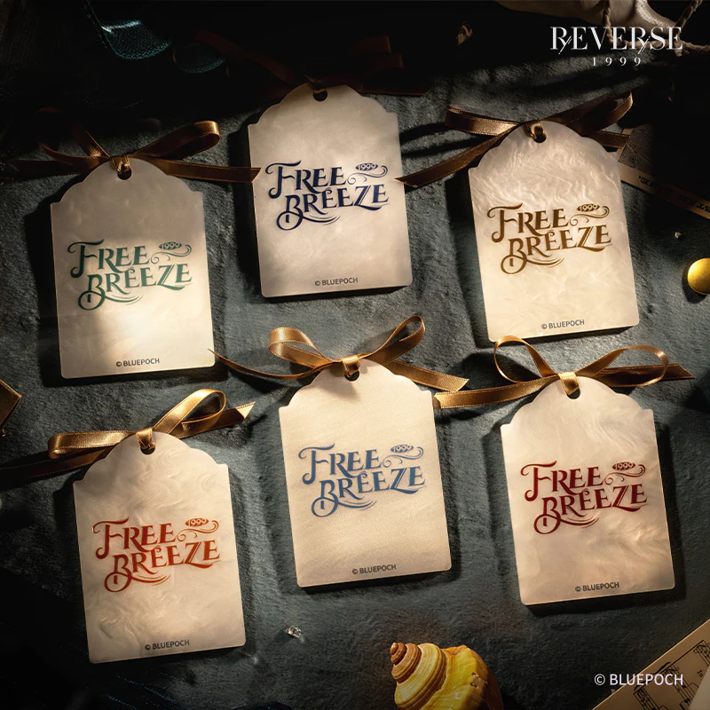 Reverse: 1999 "Free Breeze" Cruise Ticket Set with Illustration Postcards - Image 9