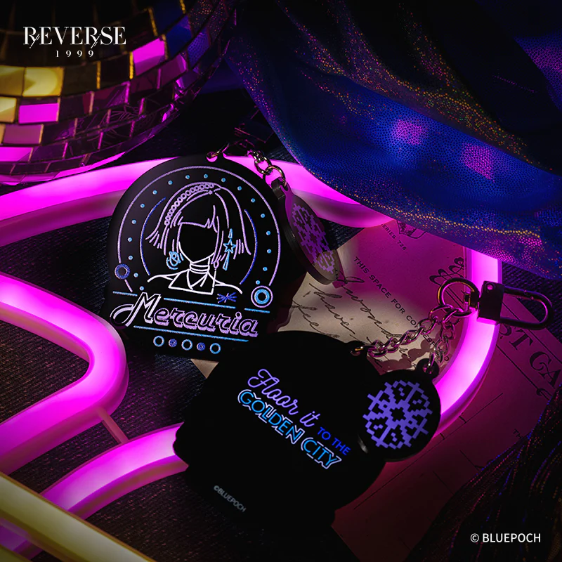 Reverse: 1999 "Neon in the Dark" Neon Style Keychain (Mercuria / J / Pioneer) - Image 3
