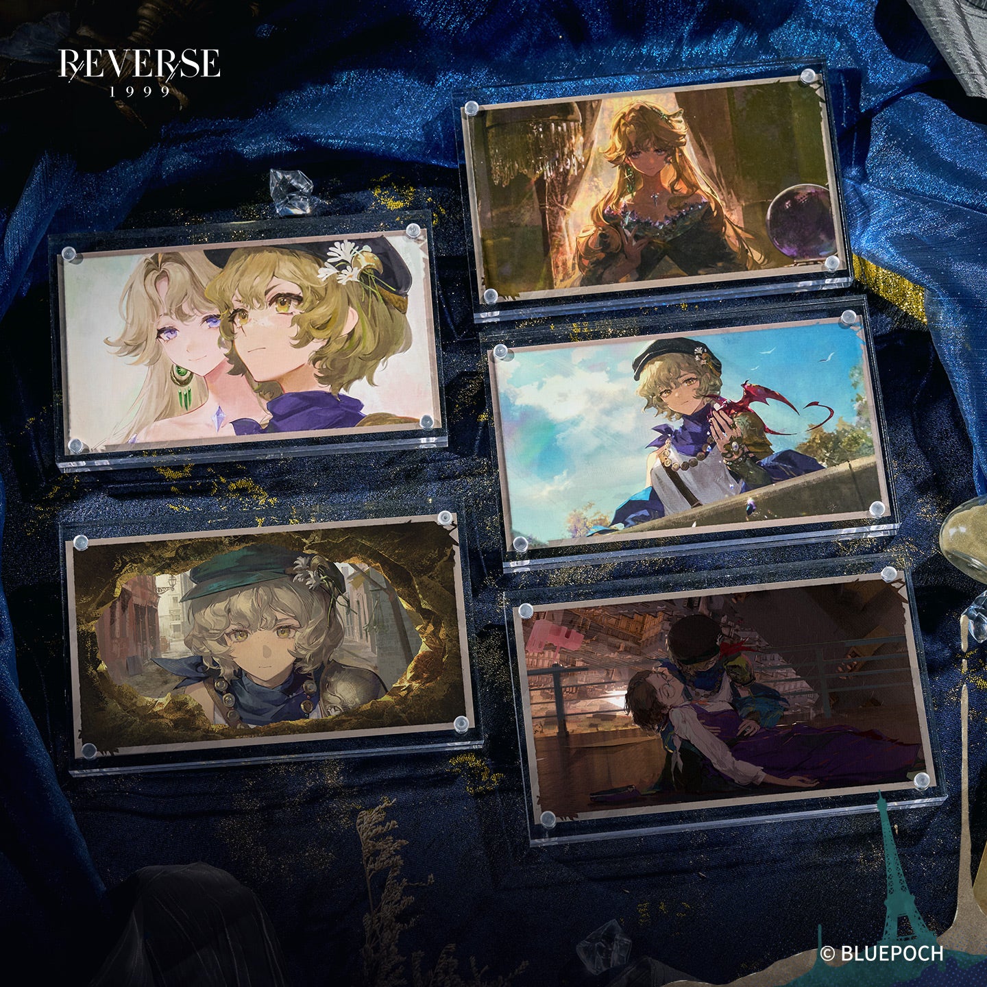 Reverse: 1999 "A Flowing Feast" Illustration Postcard Packs - Image 4