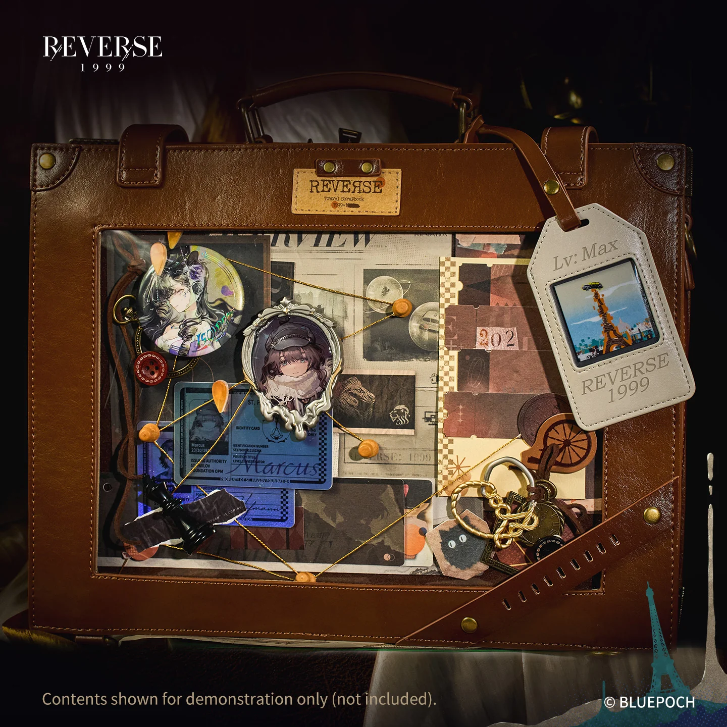 Reverse: 1999 "Packed Up Suitcase" Travel Scrapbook Ita-Bag - Image 3